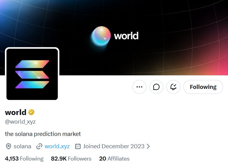 Elvyo's tweet photo. This might be one of the best marketing campaigns in crypto history. @world_xyz

• Engagement at an all-time high
• Reaching users from other ecosystems
• Bringing prediction markets to Solana a product the ecosystem was missing
• Everyone is talking about 09.09

Just 2 days left for the announcement.

Whatever is coming, the attention is already there.