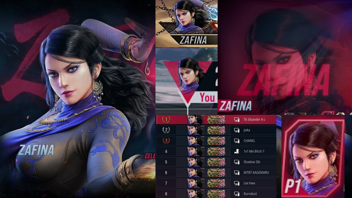 PRESSURE1020's tweet photo. Tekken 7 Zafina HUD 

(mod 🔗 in replies) https://t.co/UKhN8ba3F2