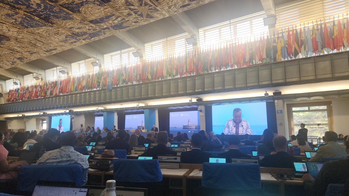 FAOAsiaPacific's tweet photo. Entered into force in 2016, @FAO Port State Measures Agreement changed the game against #IUUfishing, hitting illicit operators where it hurts most: at the port gate.🚢

Marking 10 years of collective action, transparency &amp; enforcement in Rome ahead of #COFI37.​#BlueTransformation https://t.co/tzhZjbmfUd