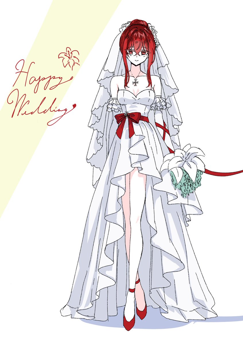 fffznm9779's tweet photo. おまけ
ﾔｰｼｬﾁｬﾝの花嫁衣装デザイン原案&amp;練習
※イラストでは若干変えています https://t.co/kKkEo3aXKV