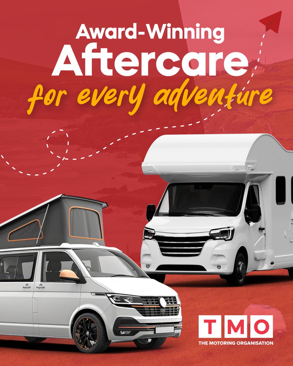 themotoringorg's tweet photo. #Adventure awaits - and TMO is here for the #journey.

Wherever the road takes you, your #motorhome is home away from home.

Our Award-Winning #Aftercare gives you peace of mind so you can focus on making #memories.

Award-Winning Aftercare for every adventure. https://t.co/cLEYCbntqW