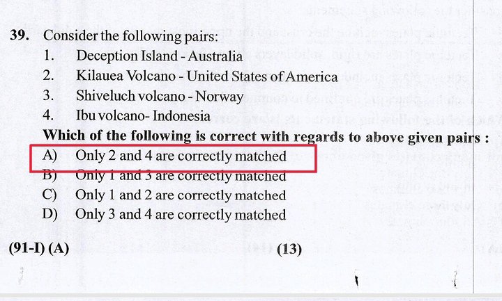Sandeep46534195's tweet photo. Kilauea – Hawaii, USA 

Ibu – Indonesia  

Deception Island – Antarctica (Not Australia) 

Shiveluch Volcano – Kamchatka, Russia (Not Norway)

#upsc #upsc2026 #upscpre #upscprelims2026 #uppcs #UPPSC #ukpsc #bpsc #jpsc #rpsc #cgpsc #mppsc #hppsc #currentaffairs #virol #trending https://t.co/AyVkXAP9AP