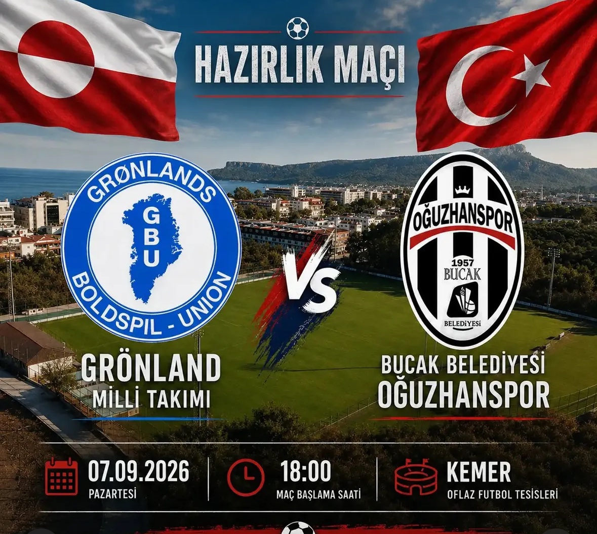 bbosports's tweet photo. 🇬🇱 Oğuzhanspor ve Grönland Milli Takımı hazırlık maçı yapacak. https://t.co/Z63Bg3Scn6