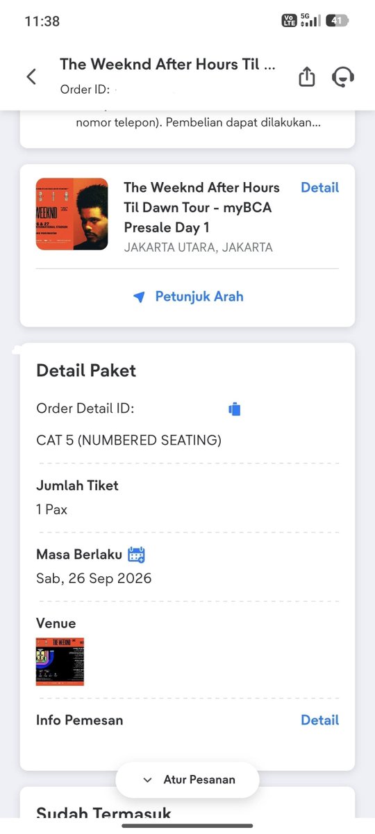 crumbsnoo's tweet photo. WTS ticket The Weeknd day 1 CAT 5 BCA presale, 1 ticket.

price : 1.500.000 (bisa nego)

tiket atas nama pribadi (bukan jastiper or reseller), diurus sampe fisik dan all proof siap dikirim.

serious buyer only, feel free to DM for details &amp; proof!

Tags. #wts #theweeknd https://t.co/FZNqX68Voj