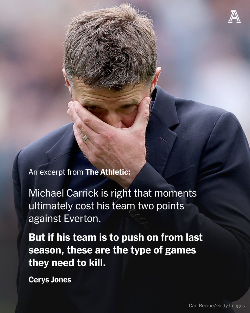 TheAthleticFC's tweet photo. Game management is not simply a matter of defending to see a narrow lead over the line. It does not start in the 80th minute.

It should have started with a proactive approach to Manchester United’s 1-0 lead: to wear Everton down and keep them on the back foot.

Instead, between United’s two goals, they did not have a shot on target.

📝 @reallycerys 

🔗 https://t.co/UIpKPm9yJo