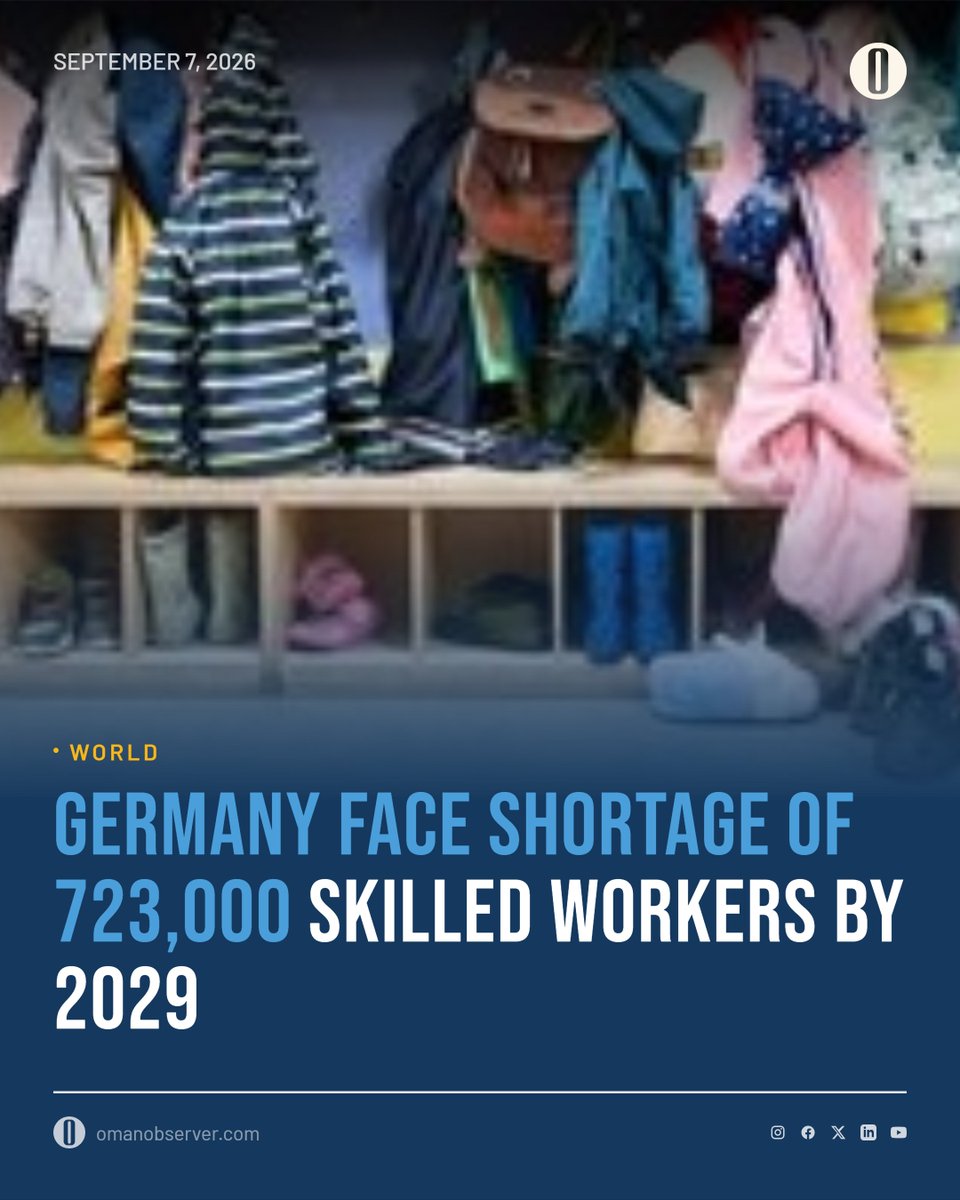OmanObserver's tweet photo. #Germany face shortage of 723,000 skilled workers by 2029
#OmanObserver #Oman
https://t.co/BKYSzHciMo https://t.co/tdT3eqvwZt
