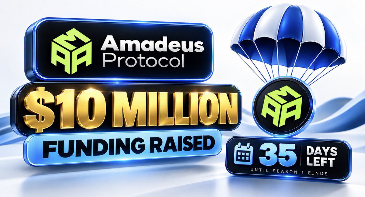 CryptoLakhan's tweet photo. 🚨 Amadeus Protocol Airdrop — $10M Funding + TGE & Airdrop Confirmed! 🔥

⏳ Only 35 Days Left Until Season 01 Ends!

@ama_protocol has reportedly raised $10M in funding, with Season 01 offering multiple ways to earn points and potentially qualify for the upcoming airdrop.

🔗 AmaHub:
https://t.co/bGJi4PndPy

How To Earn Points 👇

• Connect Your EVM Wallet
• Create Your Amadeus Wallet
• Complete Your Profile
• Finish Individual Tasks
• Complete Social Tasks
• Create & Launch Agents
• Complete Agent + Skill Tasks
• Daily Check-Ins
• Explore More Available Quests

💰 Some Point Opportunities:

→ Social Tasks: Up To 1,800 Points
→ Daily Check-In: 1,000 Points
→ Agent Task: 400+ Points
→ Agent + Skill: 750 Points
→ Completion Bonuses: Up To 1,500 Points
→ Daily Posts & Agent Activities: Additional Points

📅 Season 01 Ends: October 12
⏳ 35 Days Remaining

🎯 TGE & Airdrop Expected After Season 01 Ends

The TGE & Airdrop Is Expected To Take Place In Q4 2026 Or Potentially Q1 2027.

There Are Still Plenty Of Quests Available, So This Could Be A Good Time To Start Farming Points And Complete As Many Tasks As Possible. 👀