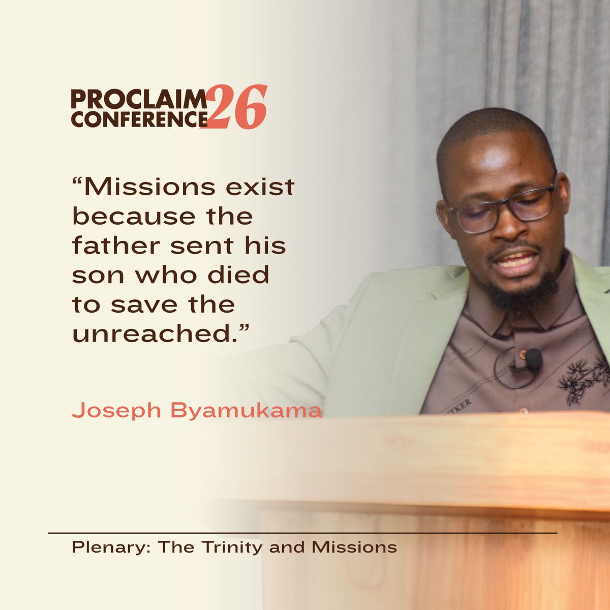 EkklesiaAfrika's tweet photo. Looking Back at Proclaim.

“Missions exist because the father sent his son who died to save the unreached.” Joseph Byamukama

#EkklesiaAfrika #ProclaimCon2026 #GospelAmbition https://t.co/LRFMHhYxsD