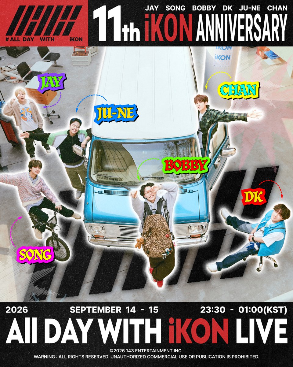 iKONIC_143's tweet photo. [📢]

9월 14일 (월) iKON 11TH ANNIVERSARY : ALL DAY WITH iKON LIVE 안내

🔗 https://t.co/ROjsMuwIC4

#아이콘 #アイコン #iKON https://t.co/3oW4CFRZ1k