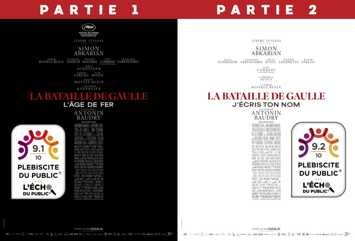 boxofficefr's tweet photo. 🔴 Le cap des 5,5 millions d'entrées vient d'être franchi par le diptyque #LaBatailleDeGaulle. Celui des 6 millions sera également atteint. Le 1er volet (2,95M d'entrées) et le 2e volet (2,55M d'entrées) sont les 2e et 3e films français les plus vus en 2026. cc @PatheFilms https://t.co/dJtmx4tGBl