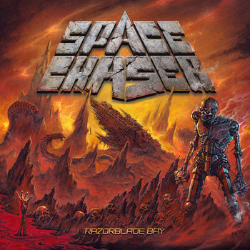 KMANRIFFSMetal's tweet photo. FULL FORCE FRIDAY:🆕September 11th 8⃣🎧
SPACE CHASER - Razorblade Bay 🇩🇪⚛️
4th album from Berlin, German Thrash / Speed Metal outfit⚛️
BC➡️https://t.co/353zPisx4Y⚛️
#SpaceChaser #RazorbladeBay @TestimonyRecs #ThrashSpeedMetal #FFFSep11 #KMäN https://t.co/KD687C4nR4