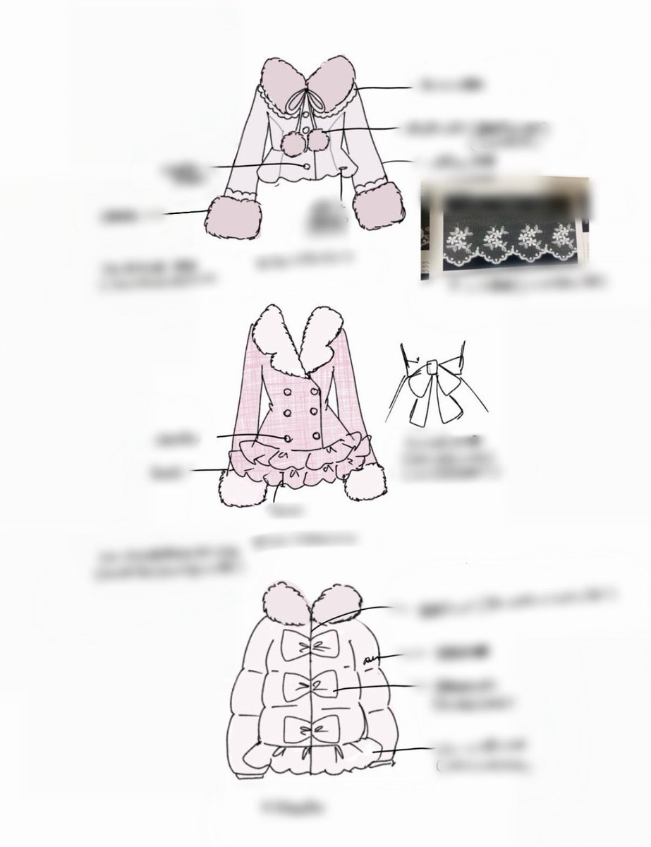 176_pink's tweet photo. ペプラムのポンポンショートコートつくった♡リボンやファーも取り外し可能で大人っぽくも着れちゃうよ🎀 https://t.co/8embgSE0OQ