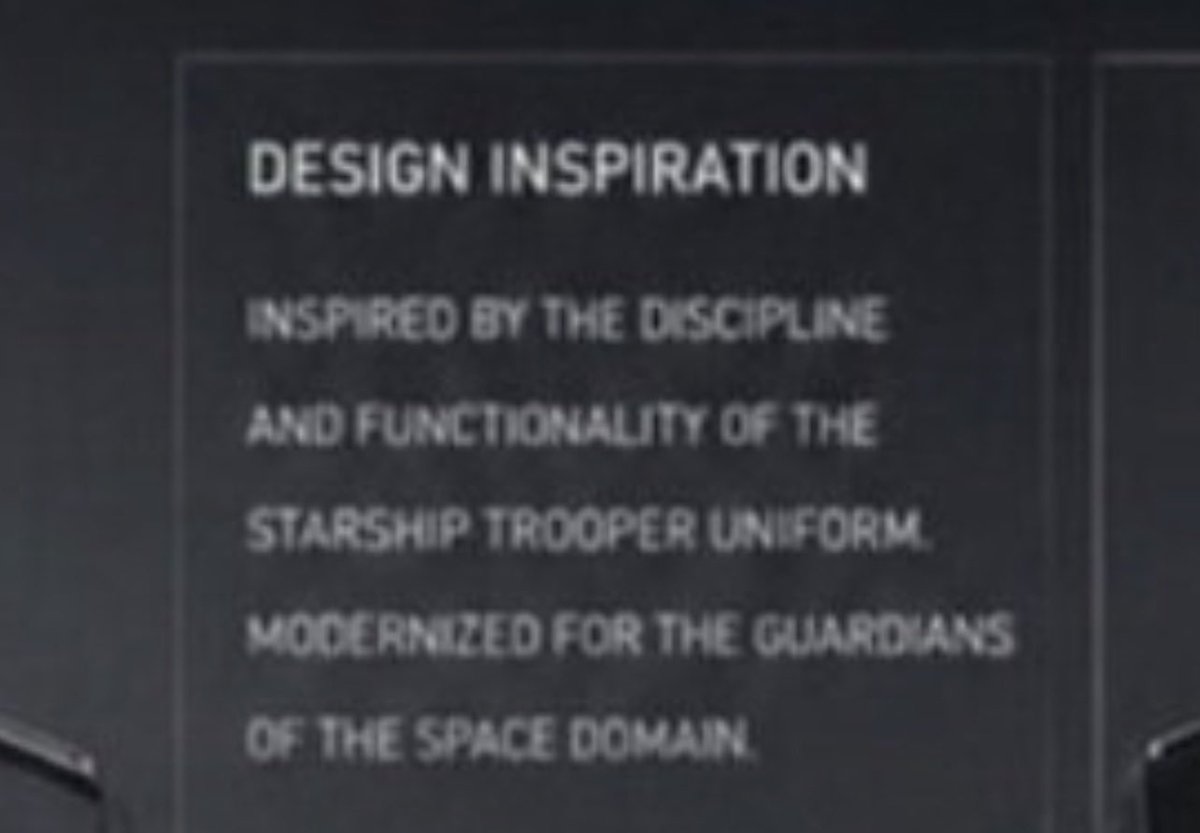 johnwasterlund's tweet photo. @dieworkwear Since it’s apparently officially inspired by a movie that did exactly that in their design for their space fascists I’d say you are correct. https://t.co/8sjEK5lLA2