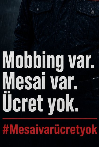 YalcinDoganVHP's tweet photo. Mobbing var, fazla mesai var, ağır çalışma şartları var, keyfi uygulamalr var, fazla mesai ücreti yok. #Mesaivarücretyok https://t.co/qI79cFMxkG