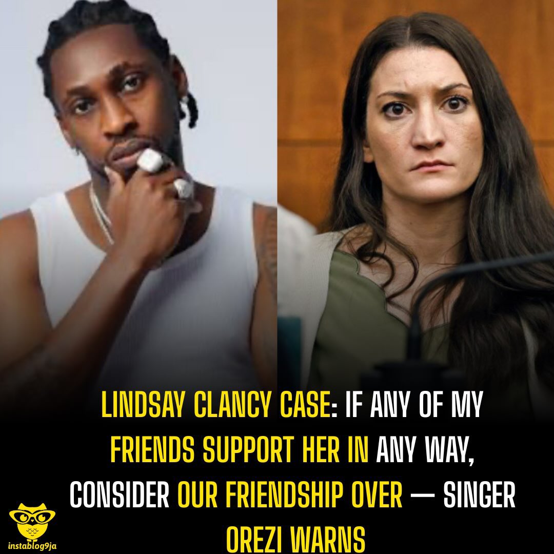 instablog9ja's tweet photo. Lindsay Clancy Case: If Any Of My Friends Support Her In Any Way, Consider Our Friendship Over — Singer Orezi warns https://t.co/zJiy78cEwG