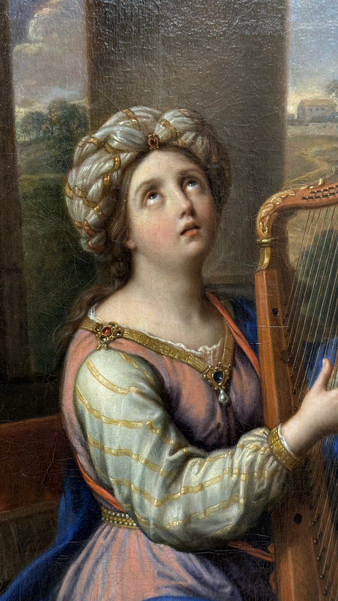 MilovanCavor's tweet photo. Un grand Mignard, Autoportrait, qui part en restauration, mais un petit, Sainte Cécile, magnifiquement restauré, qui revient 👉salle 916, aile Sully, 2e étage. https://t.co/3lsArUxXsg