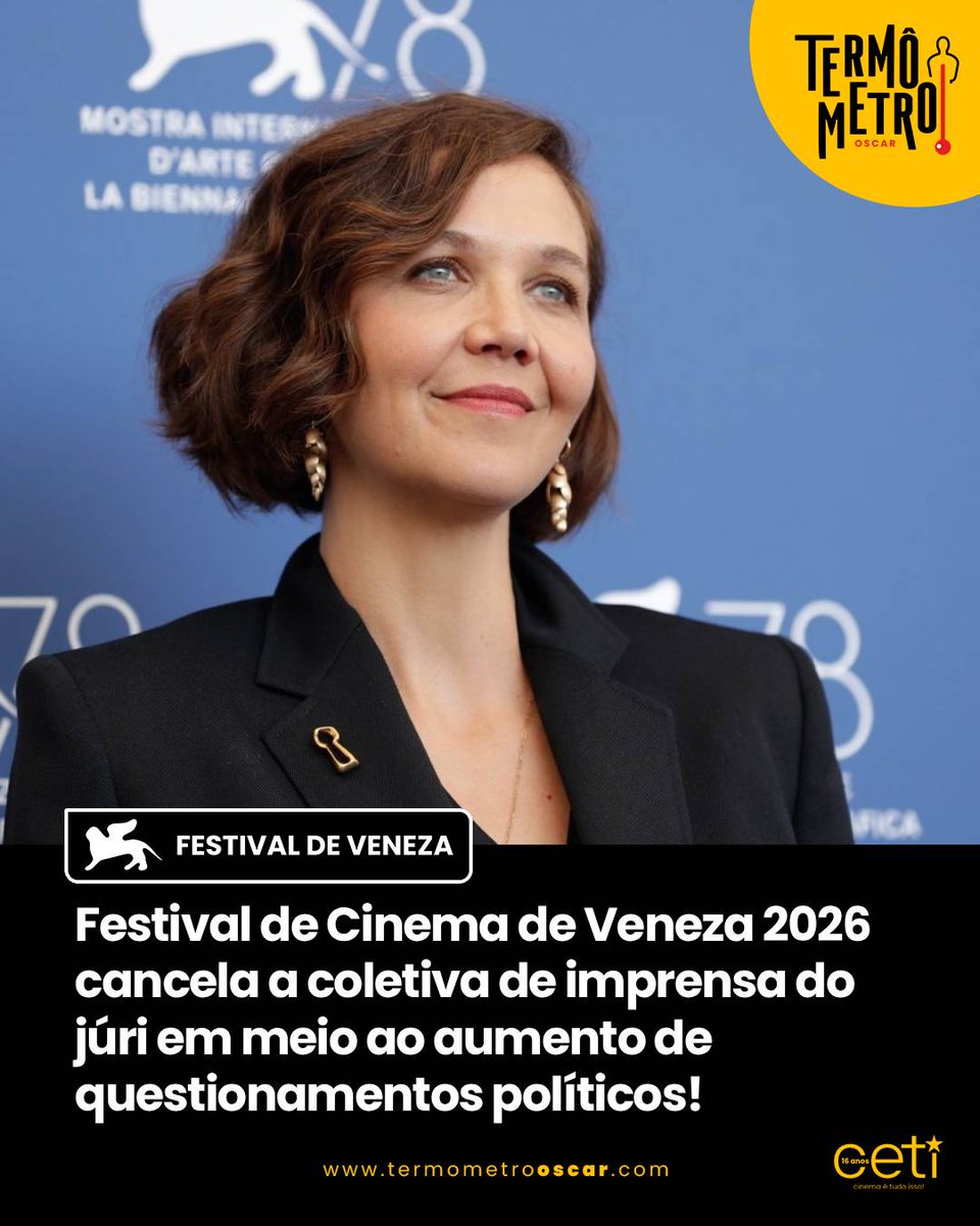 PhyllisTorodl's tweet photo. Festival de Veneza cancela coletiva do júri pela primeira vez em décadas. A decisão reacende o debate sobre pressão política sobre artistas e a baixa presença de diretoras na competição de 2026. https://t.co/cYErPdTAn9