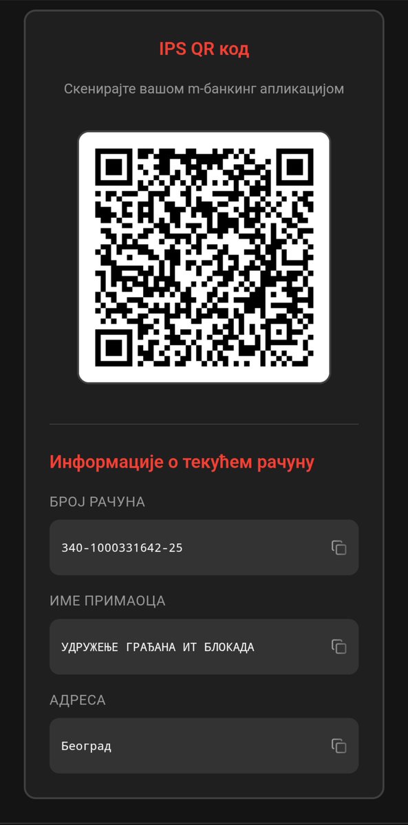 srednjeklasje's tweet photo. step 1: idi na https://t.co/s941gcqifb i prijavi se za 6,000 rsd

step 2: ne cekaj uplatu da legne vec odmah prosledi studentima 6,000 rsd jer im pare trebaju više sada a ne krajem meseca kada će isplaćivati

ispod je qr kod ili podaci za uplatnicu ako treba https://t.co/OdIdG6SU5X