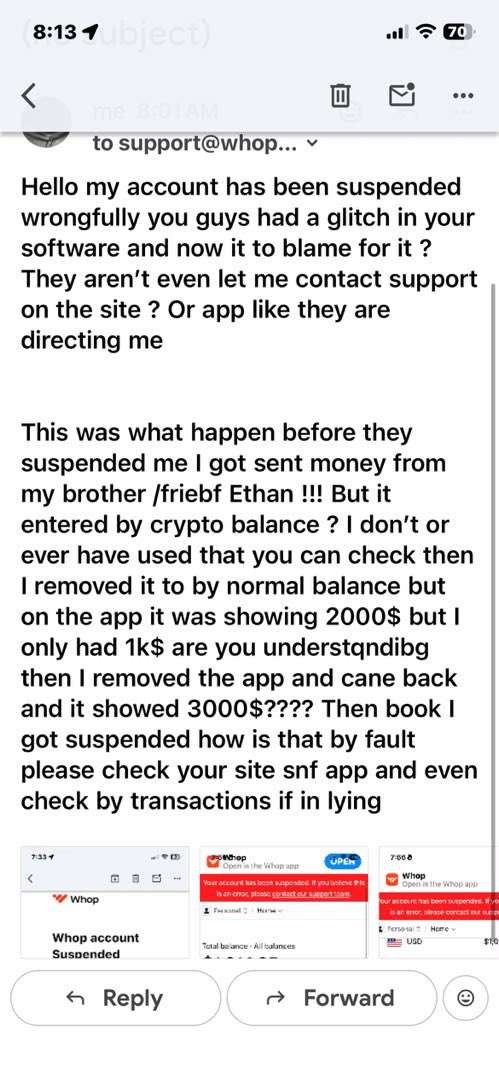 futuremighBEE's tweet photo. @whop @cursor_ai @bot My account got suspended what happened you team can’t even give me a reason I have explained that your app literally had an malfunction infornt of eyes given me 3000$ https://t.co/8ElJhY4rud
