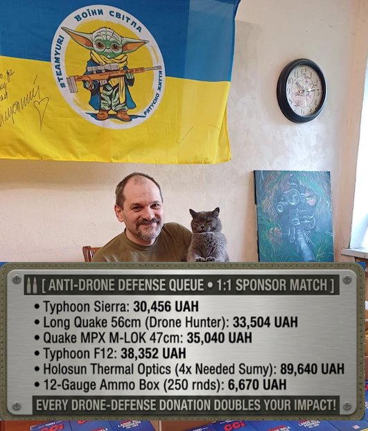 AndersRasmusso2's tweet photo. "Every little bit helps protect our warriors from enemy drones, and all support is matched 1:1 by Ukrainian sponsors!" NEW "THE ESSENTIALS" R@FFLE (@MapleSyrupF — SEPT 13 DRAW):
Win a Rubizh XXL T-shirt, Brynchyk L Panama Hat & Sniper Coin ($5 entry)! #TeamYuri #TheEssentials https://t.co/DpysI7Gqpl