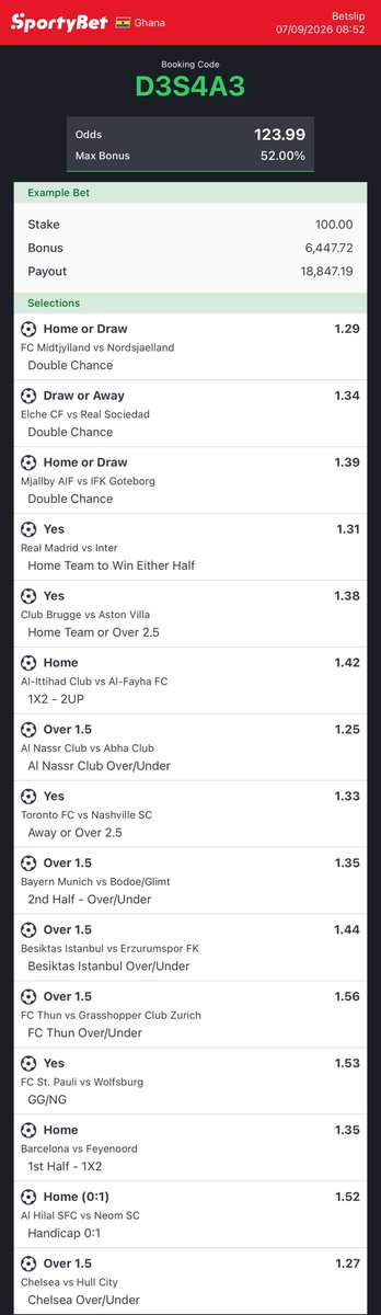 mrlamar01's tweet photo. 120+ odds long shot for the week🍏🙏🏻

D3S4A3 https://t.co/o8pdNCuqUc