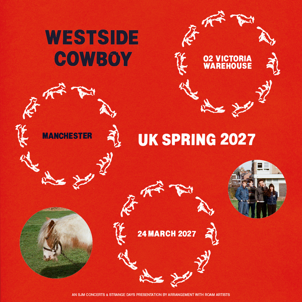 O2VicWarehouse's tweet photo. NEW:  English rock band @westsidecowboyy and are set to play a HUGE hometown show at #O2VictoriaWarehouseManchester Wed 24 March! 🤠👏

Priority members get 48-hours early access from 10am Tue 8 Sep: https://t.co/jaIaTIvw2p https://t.co/5m9nBNDgGo