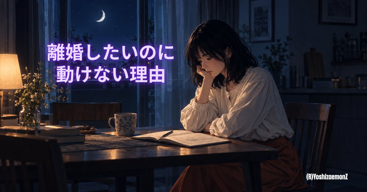 hirosue's tweet photo. 「離婚」する

「離婚」は、決意で始まるものじゃなく
「整える」ことの先に、
静かに訪れるものです。

『離婚したいのに動けない理由』
　
今日一日、たくさんの方に読んでいただきました。
ありがとうございます🌷
　
まだの方はこちらから
　　↓

#熟年離婚 #夫婦関係 #自分らしく生きる https://t.co/hTyiZbT4Ig