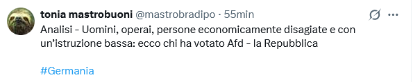 marcofra63's tweet photo. @giuslit Apprendo, un po' stupito, che in Germania gli uomini poveri e ignoranti è altissima. Mi dispiace assai io mi credevo che studiavano. https://t.co/8gYPBUHc3C