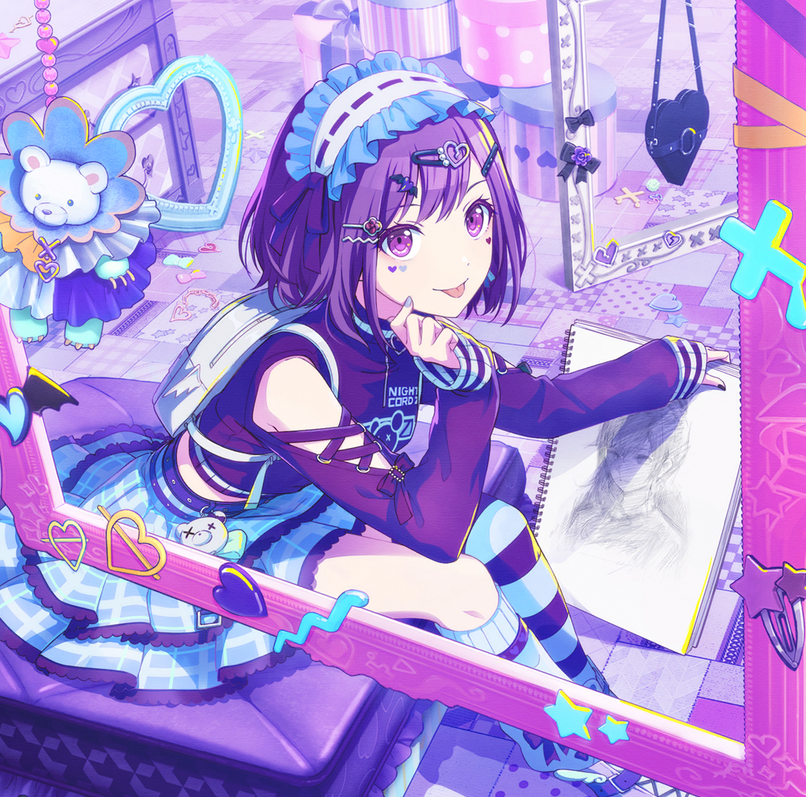 hellscreeninspo's tweet photo. mafuyu have two half cameos in ena's trained cards so that makes one full cameo with math. #smarttwt https://t.co/NKzdcDzTE3