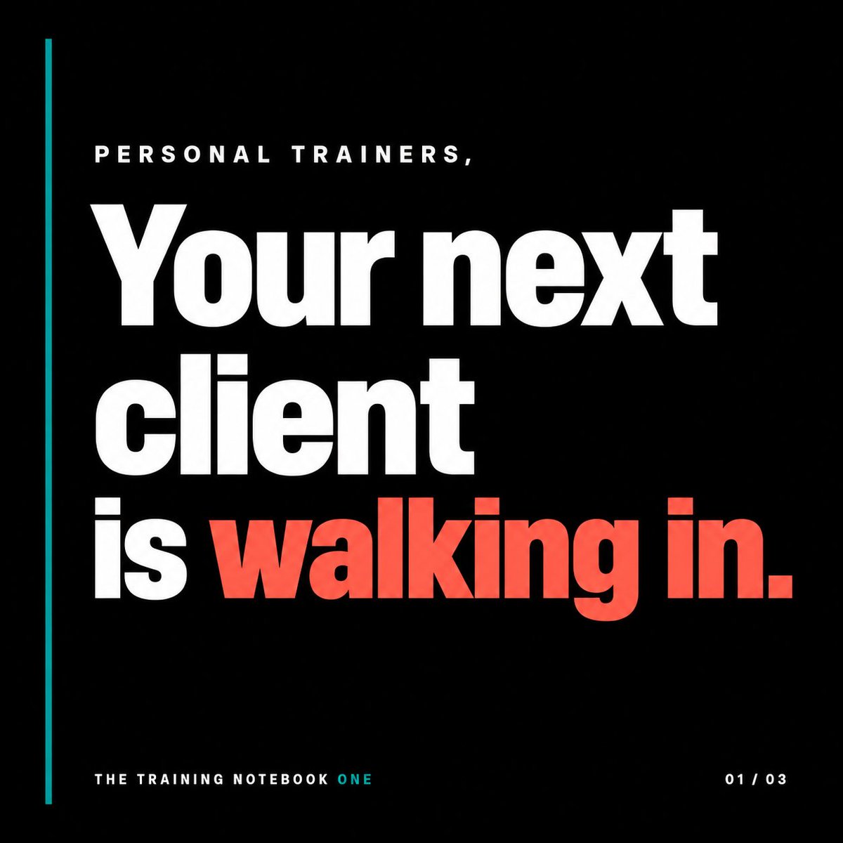 T_Notebook's tweet photo. Personal trainers, your client is walking in. You’re still looking for last week’s workout.

I built The Training Notebook One for this part of the job.

Walk In. Get To Work.

Coming soon to the App Store. Follow for the release. https://t.co/h0WPzNfqkM