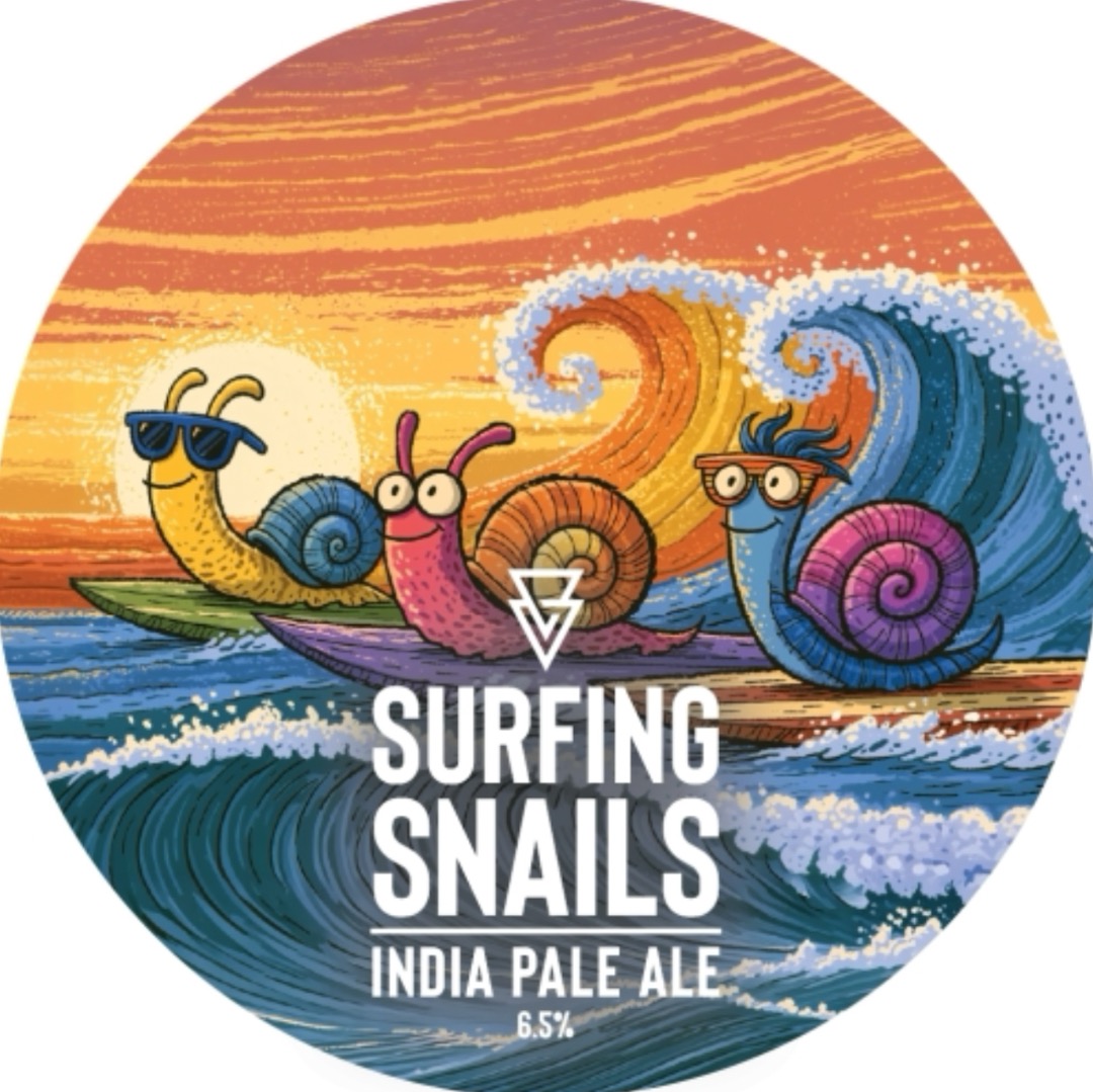 Alessandrae3m's tweet photo. Surfing Snails India Pale Ale, 6. 5% ABV. Photo by Lucy Congreave, August 31, 2026. https://t.co/IExoxJEHu8