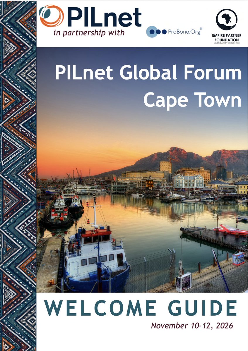 PILnet's tweet photo. Only 64 days until the #2026PILnetGlobalForum! 
Ready for 3 days of learning, sharing &amp; networking? Check out our Welcome Guide for venue details, transport tips, event management info &amp; key highlights:https://t.co/JWKoQhDPBG
@EPF_SouthAfrica @Probono_Org https://t.co/zHZ4xxtsbz