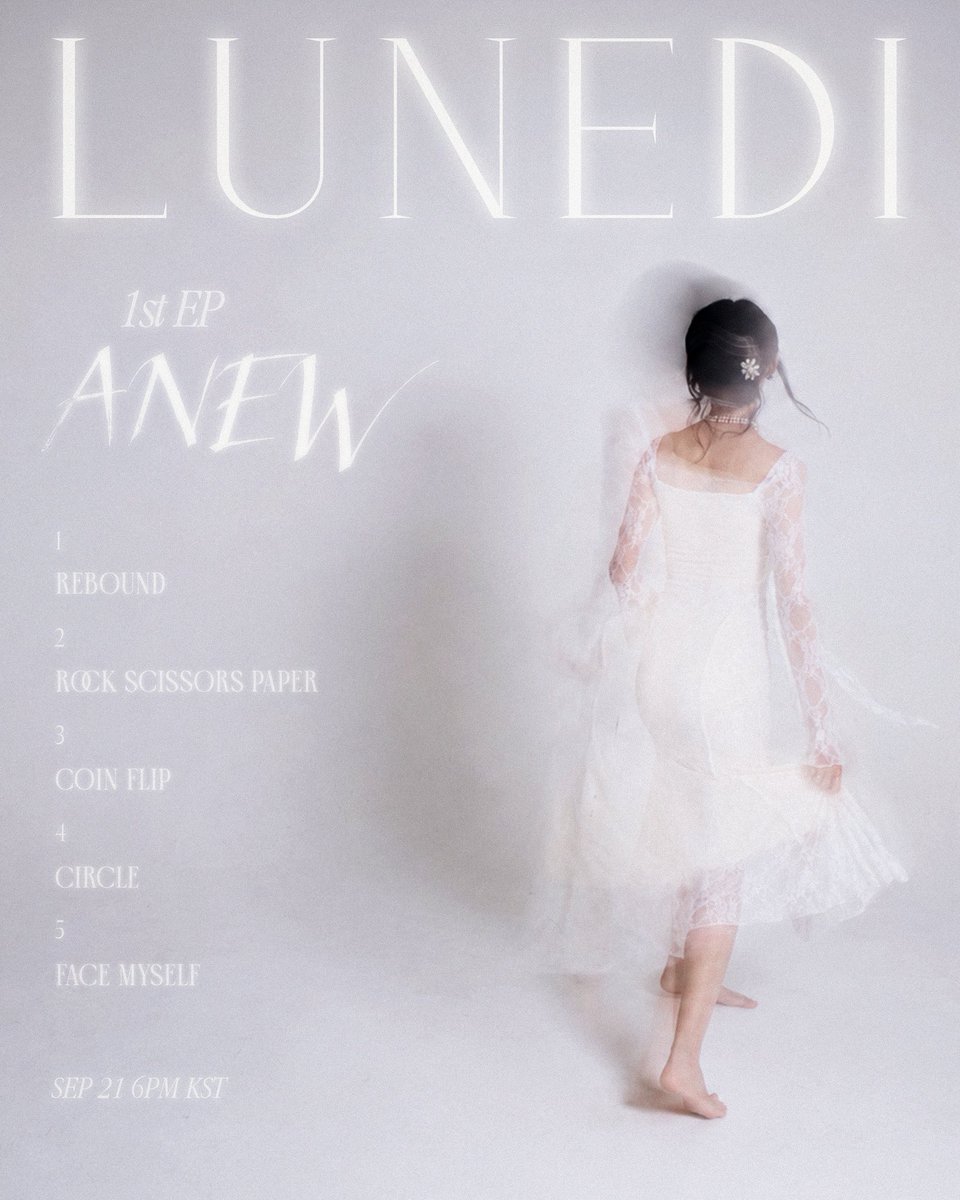 OneilyMusic's tweet photo. LUNEDI (Kim Jimin, formerly Monday of Weeekly) announces her 1st EP ‘ANEW,’ out September 21. https://t.co/tk5lZJGYLk