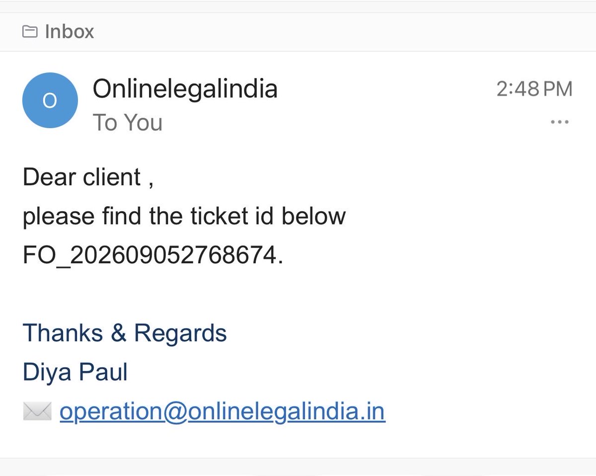 bbastola88's tweet photo. @MCA21India can you let me know what’s the issue here ? Addressing this ticket number provided my @OnlineLegalInd ?? 
Thanks https://t.co/9PkMofTu7p