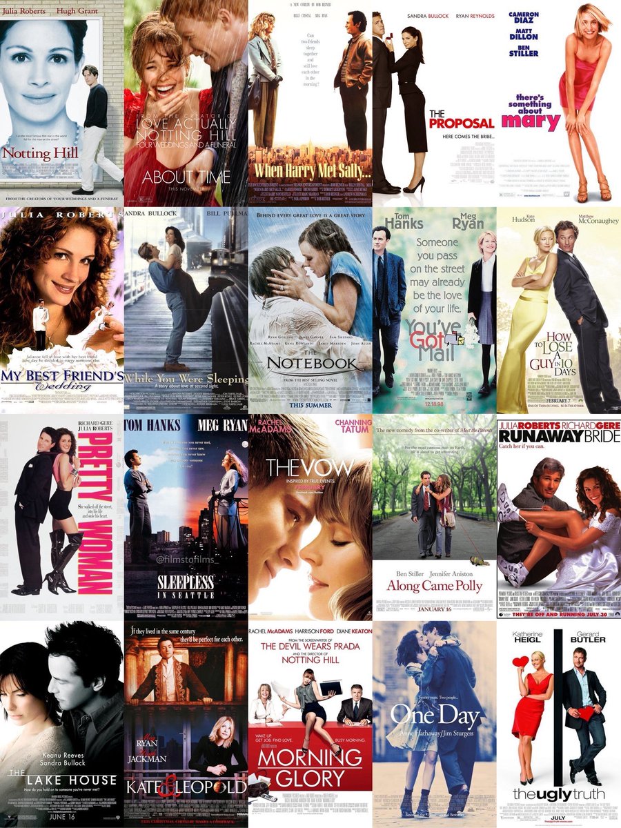 sqhsn's tweet photo. รีวิวหนังรัก romcom ทั้งแผงสำหรับชั้น

notting hill ดี ระดับตำนาน แต่อย่าใช้เลนส์ตาปัจจุบันดู 55555555555555 ดูซ้ำไป 3 รอบละ รักโควทจากหนัง
about time เริด แต่ไม่เทสชั้น ไม่ชอบ
when harry met sally เพื่อนแอบรักป่ะ คือเพื่อนชอบเพื่อนอะ ดี ภาพเก่าๆ ดูซ้ำ 2 รอบ
the proposal เริด ผู้หญิงนิสัยกุมร้าก 5555555555555 ช้านเลิ้บซานดร้าสุดๆ ดูค่ะ สนุก ตลก 
there's something about mary รอมคอมที่ถูกต้อง จั๊นโตมากับคาเมรอนดิแอซมาก 😭 หนังรอมคอมระดับตำนาน ต้องดูสักครั้งเน้อ
my best friend's wedding ดี แต่ไม่เทส
while tou were sleeping ดูไป 2 รอบ รอบแรกหลุดโฟกัส รอบสองดูจบ ดีค่ะ ดู แต่ภาพเก่ามากๆๆๆ อะนะ
the notebook ไม่ชอบ
you've got mail ต้องดู ย้ำๆๆ ดูเหอะ รักทอมแฮงค์จัง
how to lose a guy in 10 days นิสัยชั้นมากอีกเช่นกัน แต่หนังระดับตำนานอีกแล้วค่ะน้องขา ความไม่สมเหตุสมผลช่างแม่มันถ้าจะดู
pretty woman โคสรัก ภาพสวย หนังสนุก กะหรี่กับป๋าเป๋าหนักจะรักกันได้อย่างไร
sleepless in seattle ไม่เทส จำไม่ได้ละ
the vow ดูข้ามๆ ไม่ชอบ
a long camp polly เฉยๆ ดูได้ แต่รอบสองดูแล้วชอบ
runaway bride จูเลียกับรีชาร์ดเคมีดีชิบหาย ตอนแรกคิดว่าไม่ชอบ สรุปชอบอีกละ นักข่าวกับสาวหนีงานแต่ง มึงต้องดูค่ะ
the lake house ไม่ชอบค่ะ
kate & leopold เคยดูตอนสมัยเรียนแล้วไม่ค่อยเทส แต่เดี๋ยวดูใหม่คืนนี้
morning glory ให้เลย รั���เรเชลอะ ผู้หญิงบ้างานที่กว่าจะมีผัว
one day ไม่ชอบอะ เฉยๆ มาก
the ugly truth แอบชอบ สนุก ตลก มีเสียดสีกันไปมา ก็หนังรักแบบฟีลๆ คู่กัดอะ ความคิดผู้ชายปะทะผู้หญิง