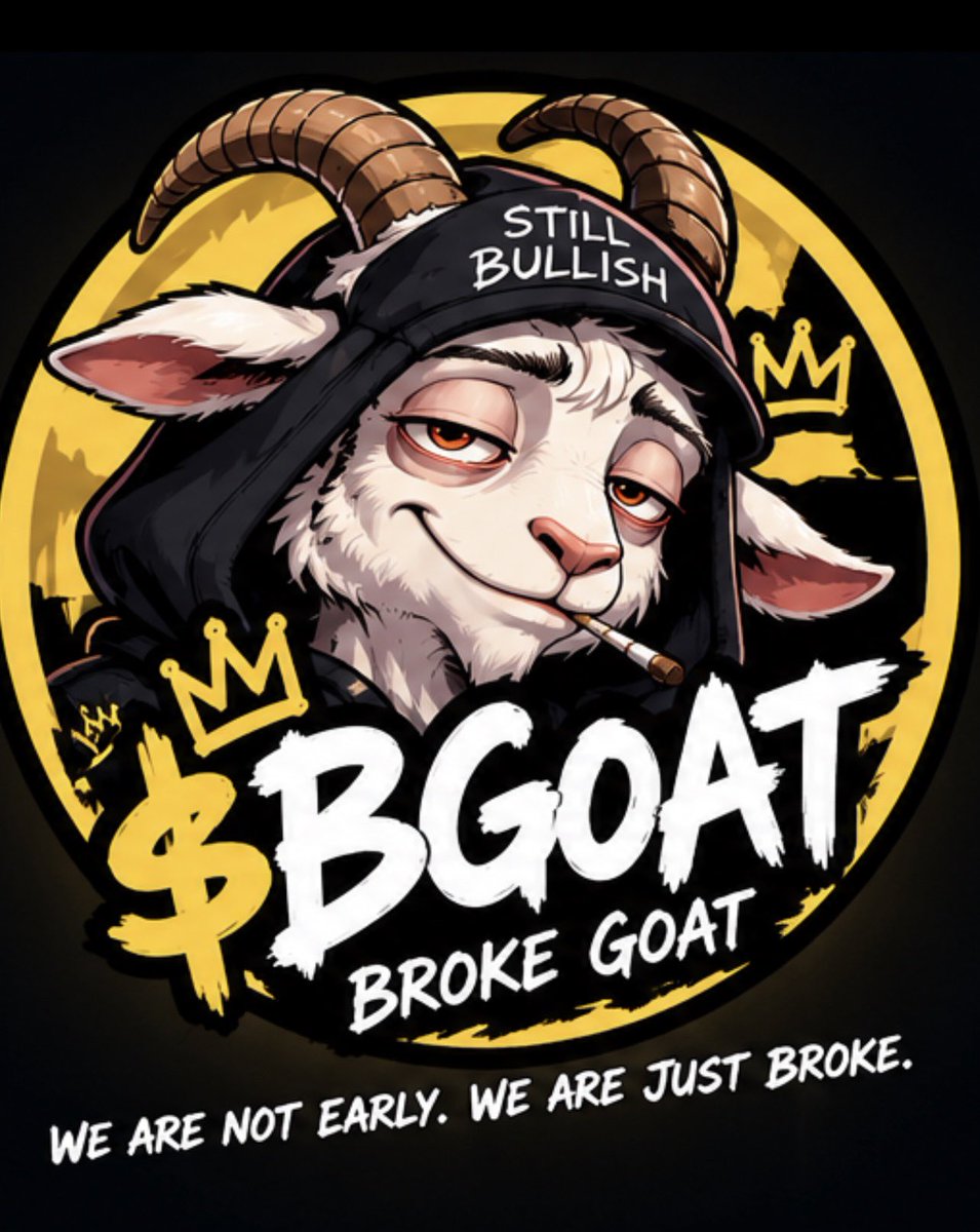 BBrokeGoat's tweet photo. Me: I’m done with meme coins.

Also me 7 minutes later:
“This one feels different.”

$BGOAT https://t.co/wS8y5CB0jT