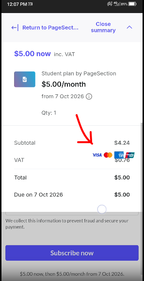 PageSection's tweet photo. @PaddleHQ @PaddleSupport Yet again checkout design is STILL not fixed. Have been raising this (and many other issues) for years without getting proper solutions. REQUEST: KINDLY REVERT BACK TO THE ORIGINAL (open-summary) DESIGN WHEREBY SUMMARY EXPANDS BUT DOES NOT HOVER/OVERLAP https://t.co/n7dEraSr2t