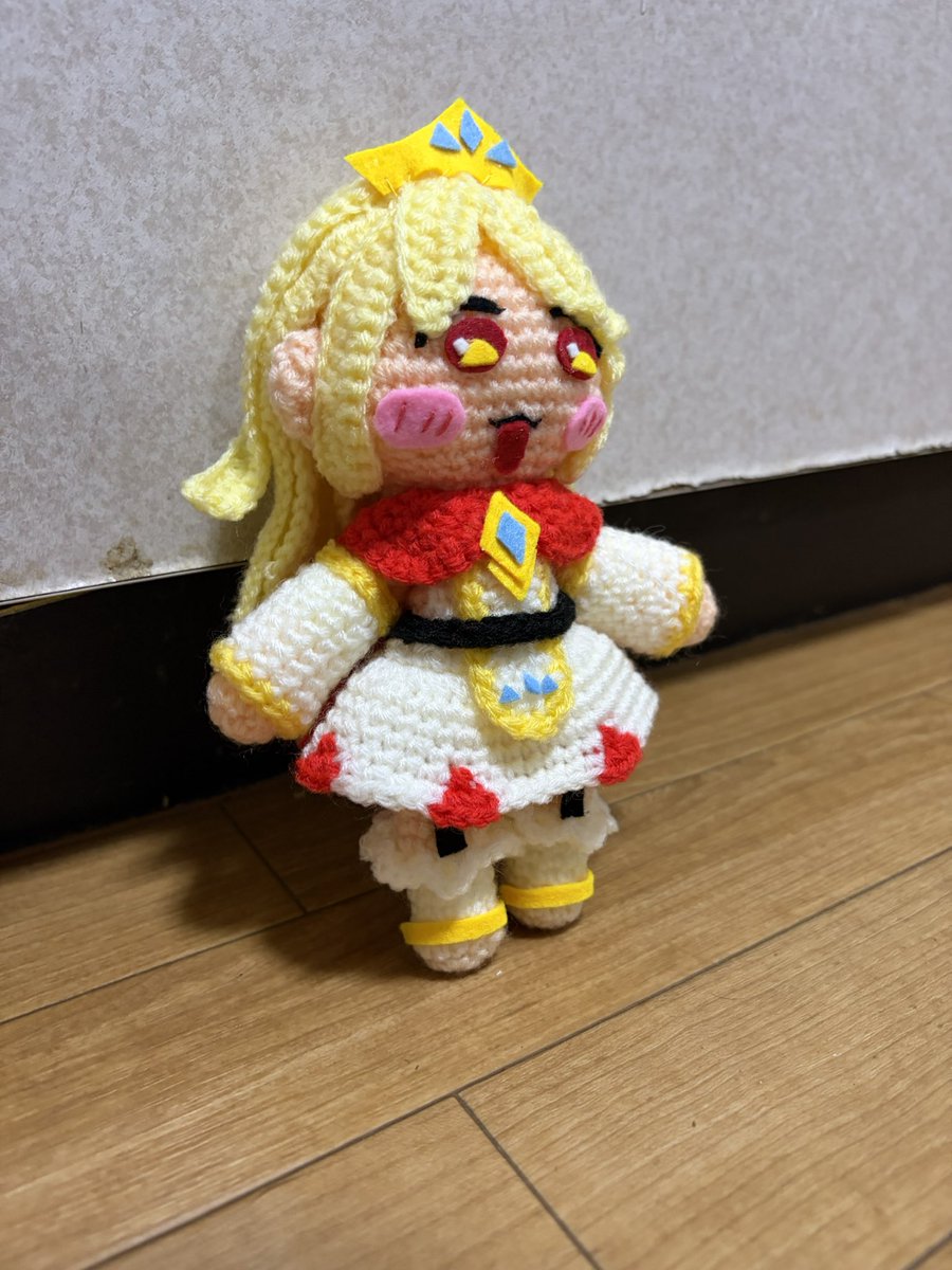 rihaku0321's tweet photo. トリッカルのエルフィン作りました！

もう、直したいところ沢山ありすぎ😑
ほっぺのボリューム足りてないし、顔微妙だし…

雰囲気だけはエルフィンなのかもしれないけど。

まぁ、これはこれで可愛いからよしとするかっ…

 #あみぐるみ
 #トリッカル
 #エルフィン https://t.co/OkIwoBR99S
