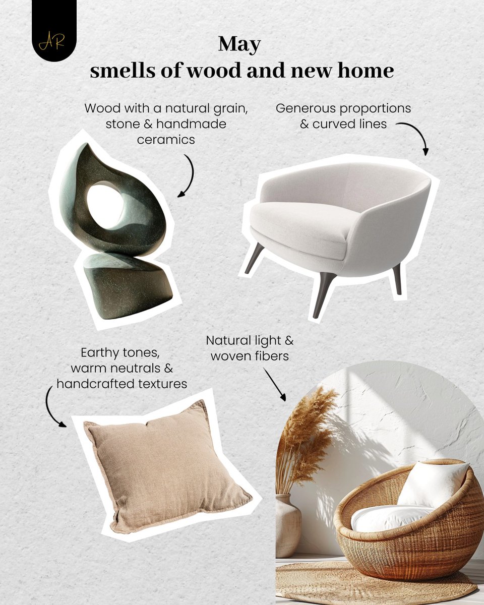 BenRCampbell's tweet photo. This May, we’re embracing warmth at home: natural wood, handmade ceramics, cosy sofas and plenty of light. Fewer pieces, higher quality, and full of personality. Save this moodboard for inspiration. https://t.co/ssT3gk9rJ8