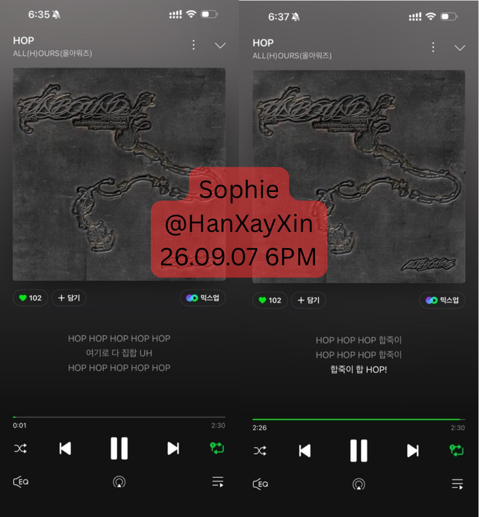 HanXayXin's tweet photo. 260907 6PM
Melon + Spotify
#stream_HOP https://t.co/b9aZ1G0uQt