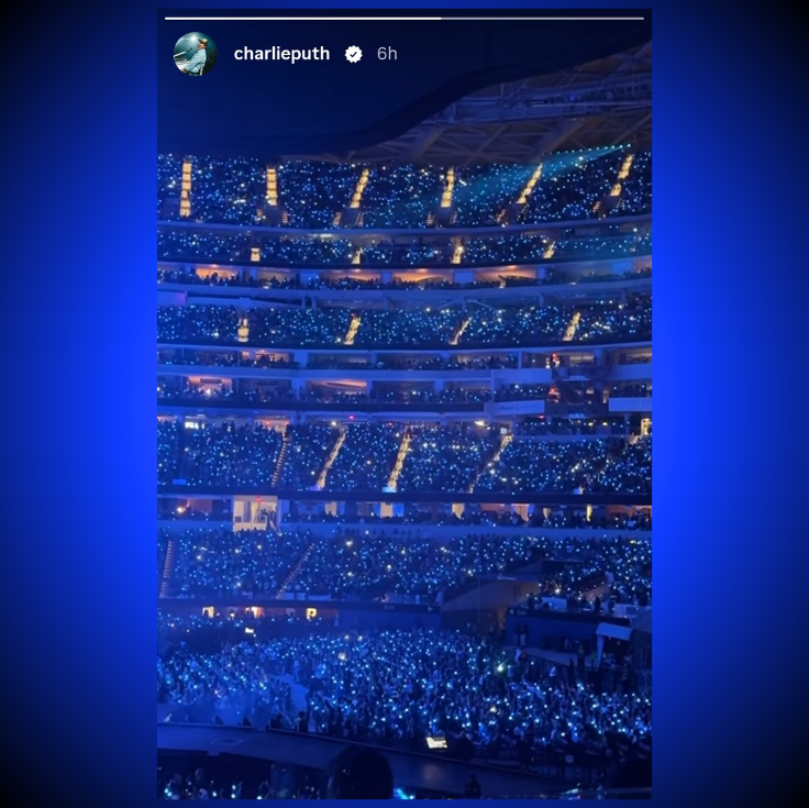 TheePopCore's tweet photo. Charlie Puth attended BTS’ SOLD-OUT concert at SoFi Stadium in Los Angeles. https://t.co/vWBG8oDf3X