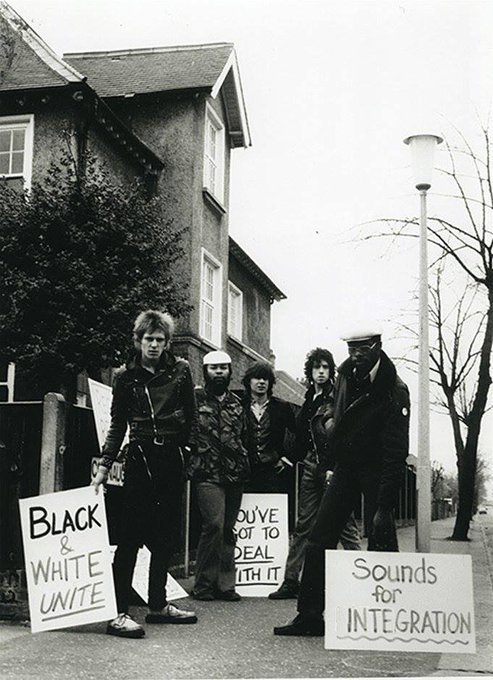 TheExtremeMusi1's tweet photo. In 1977, members of Steel Pulse, The Clash, and the Sex Pistols held a protest outside the home of National Front leader Martin Webster. https://t.co/tuDZHC3sJz