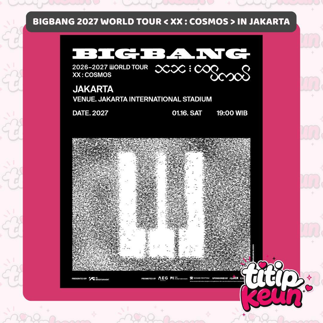 titipkeun's tweet photo. OPEN TICKETING SERVICE JASWAR [BIGBANG 2026-2027 WORLD TOUR < XX : COSMOS > IN JAKARTA]

🖇️ Form : https://t.co/UT4E5UYwAd
💸 Fee 250-450/tix
🎫 Bookslot 25k/tix
✅ Self Payment &amp; Data
✅ Presale Dyandra &amp; Gensale

jaswar jastip ticketing nct bigbang 2026-2027 world tour 🎟️ https://t.co/9VXVSAOsju