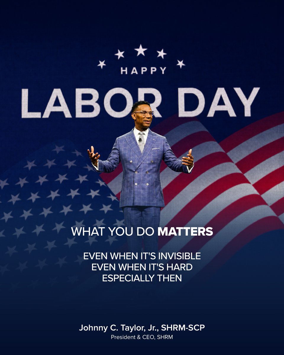 JohnnyCTaylorJr's tweet photo. Every win at @SHRM  this year had a person behind it.

To my team, I am grateful for every one of you. And to everyone who worked hard this year, thank you.

Happy Labor Day. https://t.co/gHw1WoJnce
