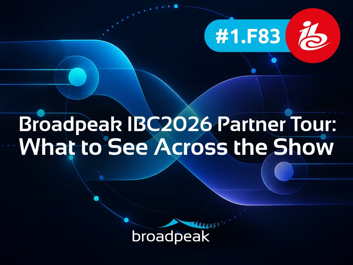 broadpeak's tweet photo. Check our Partner Tour! Start at booth 1.F83 then see our innovations with @Akamai  @awscloud @bitmovin @castlabs @dotscreen @Kaltura @NAGRAKUDELSKI @NETINT_Tech @netactuate @OKASTV @Oracle @ViaccessOrca #UpTalkTV #Viznet
👉 https://t.co/Z7n1IwxUao 
#IBC #AdTech @IBCShow #IBC2026 https://t.co/ekAtBB1Eue