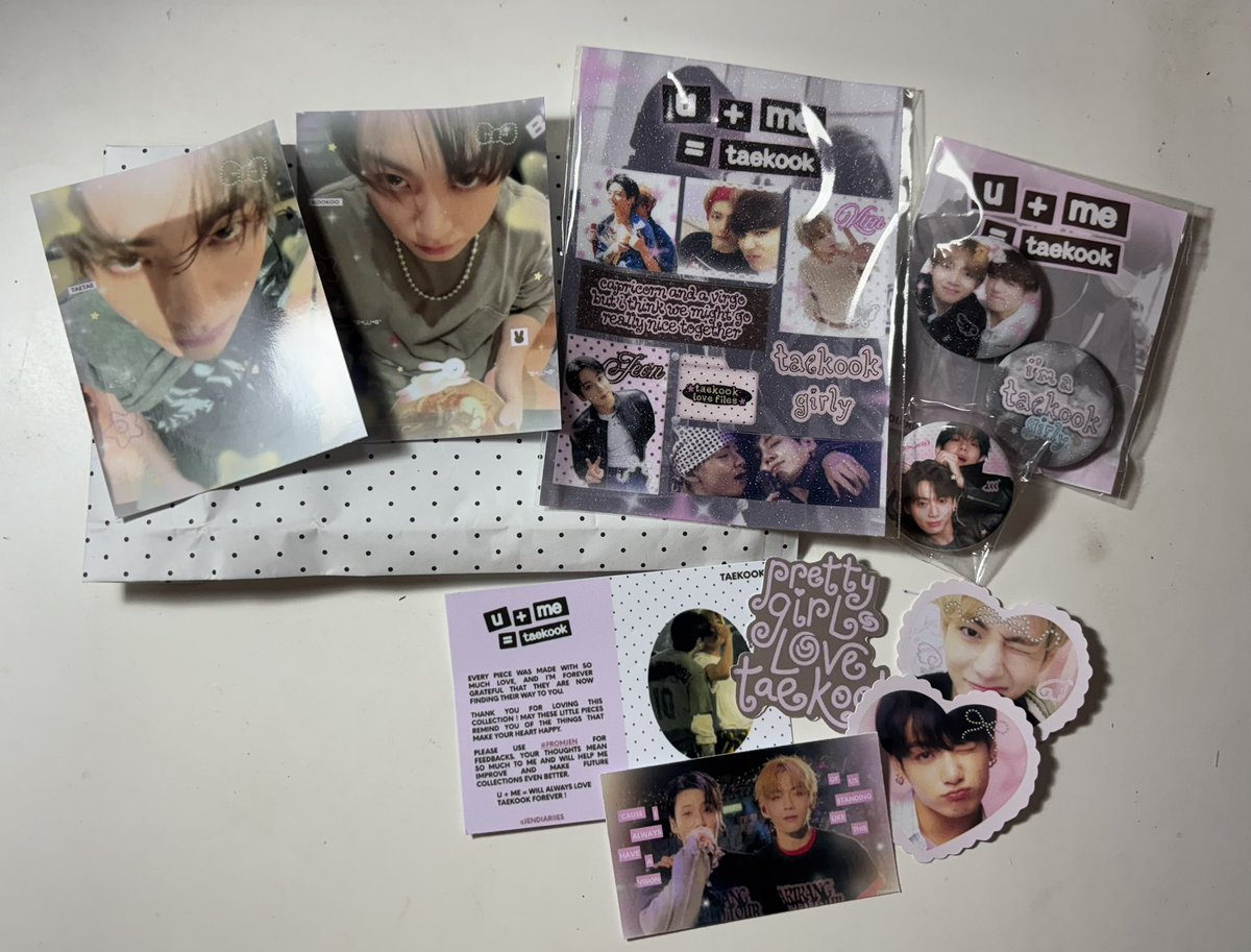 hourkku's tweet photo. 📬 love mail from – @jendiariies  ˎˊ˗
. . . #mailsforalexa 💌 | #fromjen 

u + me = taekook coll is finally here 💘 the wait was SO worth it (˶ˆᗜˆ˵) it came out prettier than i expected !!! thank you so muchie jen <3 https://t.co/uNcRT4Tz3t