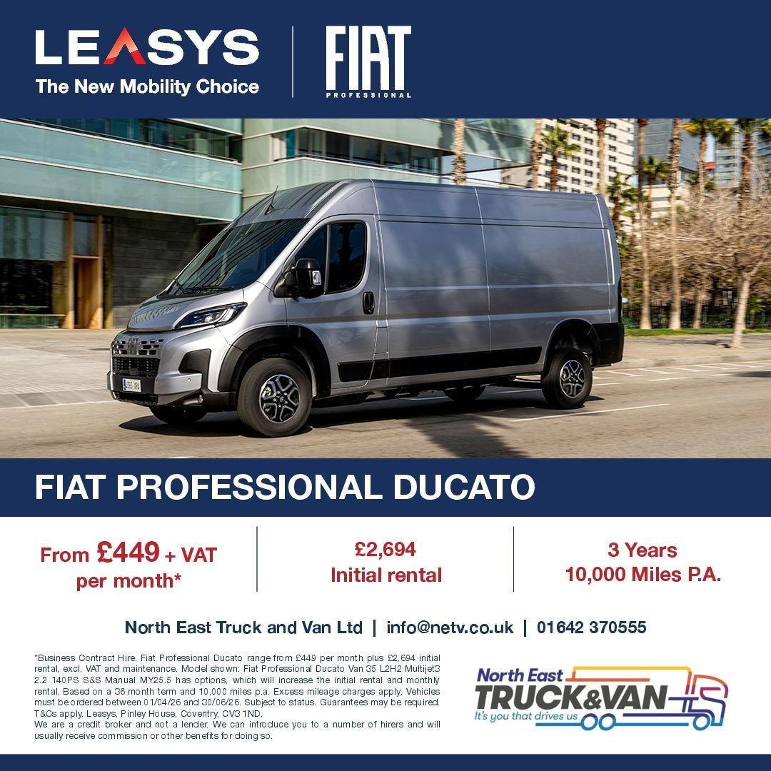NETVLtd's tweet photo. ***FROM ONLY £449 + VAT PER MONTH***

Fiat Professional Ducato L2H2

Call 01642 370555 to speak to a Fiat Professional specialist

Find out more - https://t.co/byzYPhJwZ0 

*Terms and Conditions apply - Business Users only https://t.co/FlBBEHgDNY