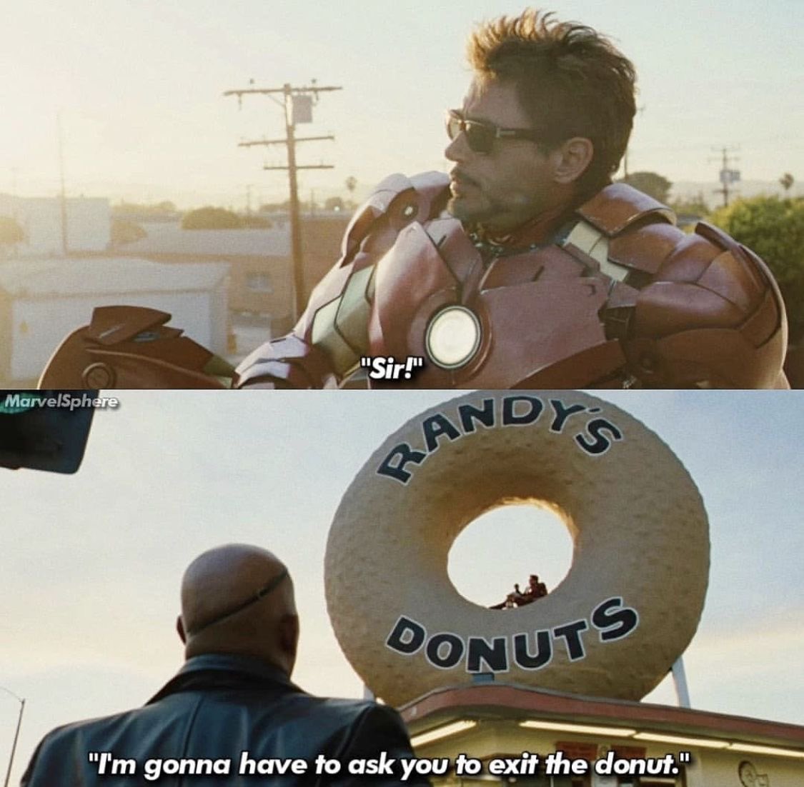starkslovechild's tweet photo. remember when tony stark ate a donut in a donut because he was going through an existential crisis https://t.co/saWMrXWfti