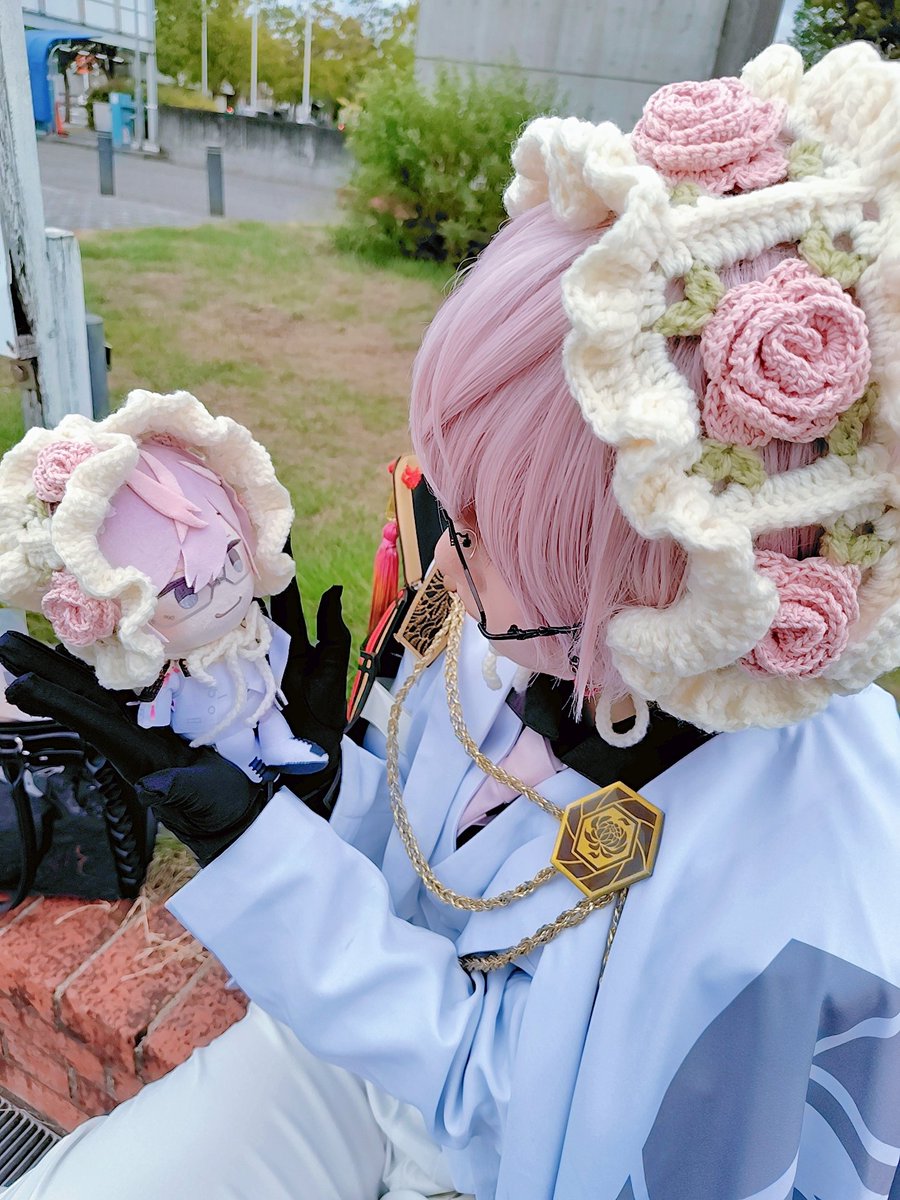 yori_cos71's tweet photo. ⚠Cosplay／捏造‼️

わんぱくとおそろいヘッドドレス💖💖
YouTube参考にして手作りしたんだけどめちゃめちゃ可愛くて最高なので見てー🎶 https://t.co/G9RLlcKN9U