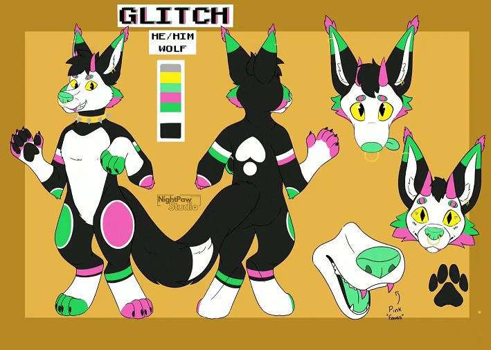 nightpawstudios's tweet photo. a bold neon wolf with a chaotic cyber vibe! 💚💗🖤
Custom character design by NightPaw Studio ✨🐺
#Furry #FurryArt #Fursona #FurryCharacter #WolfFursona #Wolf #FurryArtist #OCArt https://t.co/kogF6puIbf
